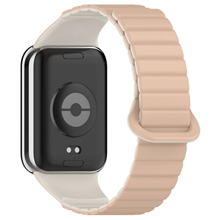 Xiaomi Redmi Watch 4 Silikon Kordon Zore KRD-105 Strap Kayış-Pudra