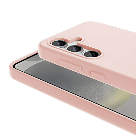 Galaxy S24 Plus Kılıf Magsafe Şarj Özellikli Sıvı Teknolojili Silinebilir Sert Zore Kivi Kapak-Pembe