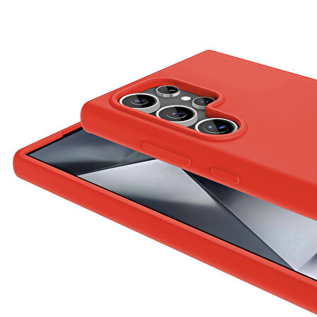 Galaxy S24 Ultra Kılıf Magsafe Şarj Özellikli Sıvı Teknolojili Silinebilir Sert Zore Kivi Kapak-Pemb