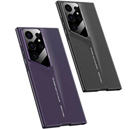 Vendas Galaxy S23 Ultra Kılıf Ultra İnce Kamera Korumalı Sert Rubber Zore Procase Kapak-Gri