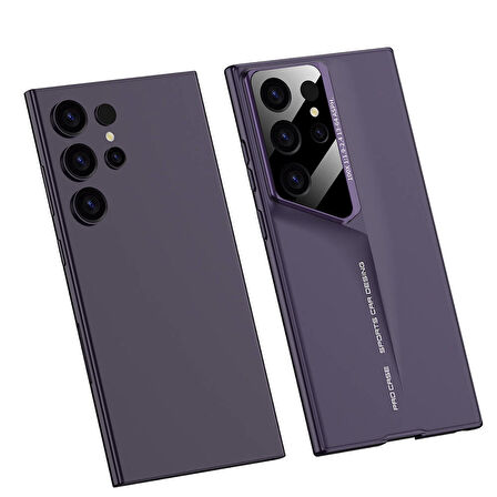 Galaxy S23 Ultra Kılıf Ultra İnce Kamera Korumalı Sert Rubber Zore Procase Kapak-Mor