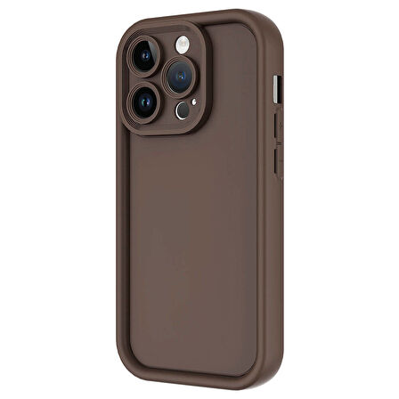 Apple iPhone 14 Pro Max Kılıf Kamera Korumalı Zore Ananas Kapak-Kahverengi