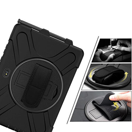 Galaxy Tab Active Pro 10.1 T540 ​İNC Defender Tablet Silikon - Siyah