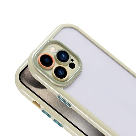 iPhone 15 Pro Kılıf Kamera Korumalı Renkli Kenar ve Çerçeve Tasarımlı NRTK Vitamin Kapak-Mürdüm