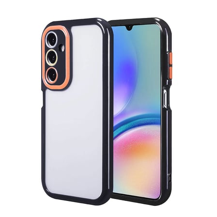 Galaxy A05S Kılıf Kamera Korumalı Renkli Kenar ve Çerçeve Tasarımlı NRTK Vitamin Kapak-Siyah