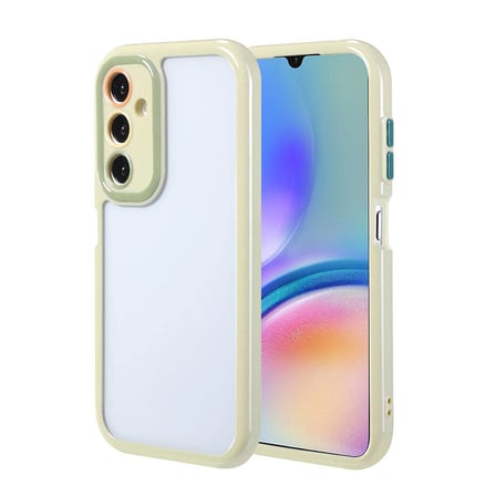 Galaxy A05S Kılıf Kamera Korumalı Renkli Kenar ve Çerçeve Tasarımlı Zore Vitamin Kapak-Yeşil