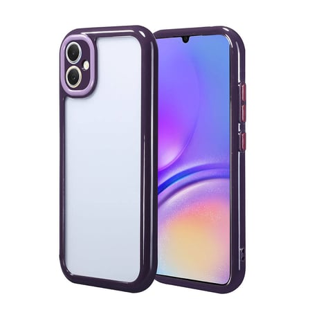 Galaxy A05 Kılıf Kamera Korumalı Renkli Kenar ve Çerçeve Tasarımlı NRTK Vitamin Kapak-Derin Mor