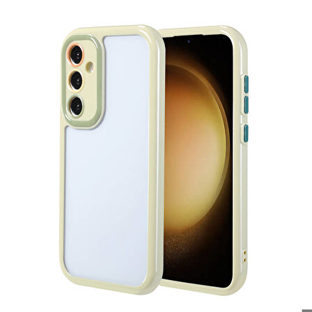 Samsung Galaxy S23 FE Kılıf Kamera Korumalı Renkli Kenar ve Çerçeve Tasarımlı Vitamin Kapak