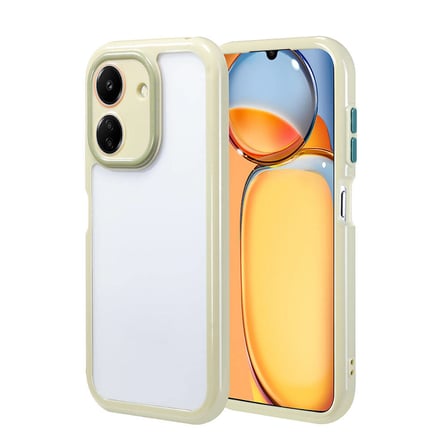 Xiaomi Poco C65 Kılıf Kamera Korumalı Renkli Kenar ve Çerçeve Tasarımlı NRTK Vitamin Kapak-Yeşil