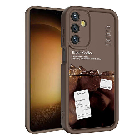 Galaxy A25 Kılıf Kamera Korumalı Baskılı Arka Yüzey Zore Klas Kapak-Siyah