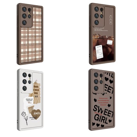 Galaxy S23 Ultra Uyumlu Kılıf Kamera Korumalı Baskılı Arka Yüzey Klas Kapak