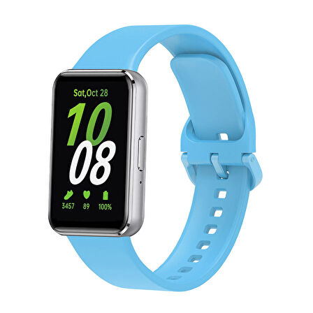 Galaxy Fit 3 Silikon Kordon Zore KRD-110 Strap Kayış-Mavi