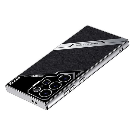 Galaxy S23 Ultra Kılıf Kamera Korumalı Suni Deri Tasarım Zore Yeni Seri Procase Kapak-Siyah