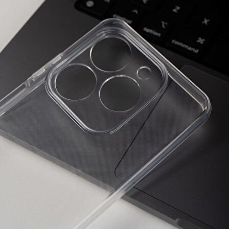 Tecno Spark 20 Kılıf Zore 2mm Anti Shock Silikon-Renksiz