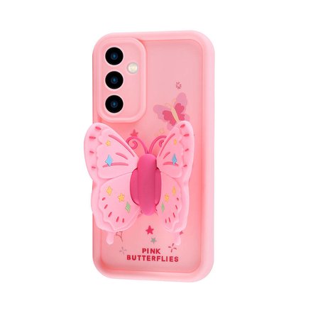 Galaxy A25 Kılıf Kamera Korumalı Figür Tasarımlı Zore Kapya Kapak-Pembe Koyu
