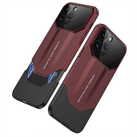 Apple iPhone 14 Pro Max Kılıf Çift Parçalı Zore Ays Pro İkili Kapak-Kırmızı-Siyah