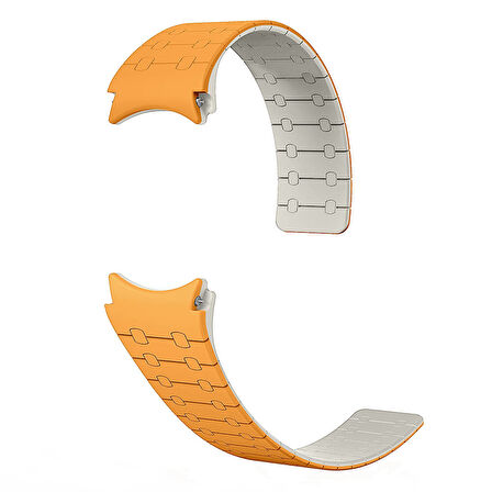 Galaxy Watch 6 40mm Zore KRD-111 20mm Çizgili Desenli Silikon Kordon-Kahverengi