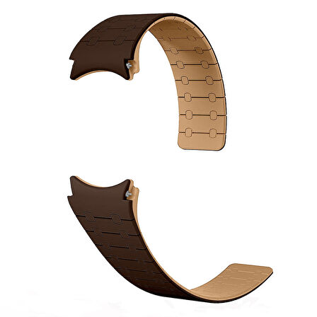 Galaxy Watch 5 Pro 45mm Zore KRD-111 20mm Çizgili Desenli Silikon Kordon-Haki