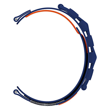 Xiaomi Amazfit Pace Zore KRD-112 22mm Orbital Örgülü Halat Tasarımlı Naylon Kumaş Hasır Kordon-Siyah