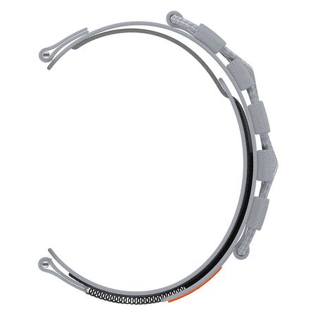 Amazfit Pace MKST KRD-112 22mm Orbital Örgülü Halat Tasarımlı Naylon Kumaş Hasır Kordon-Gri