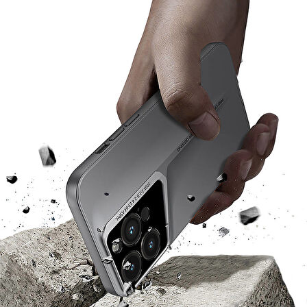 Apple iPhone 14 Pro Max Kılıf Ultra İnce Kamera Korumalı Sert Rubber Zore Procase Kapak-Siyah