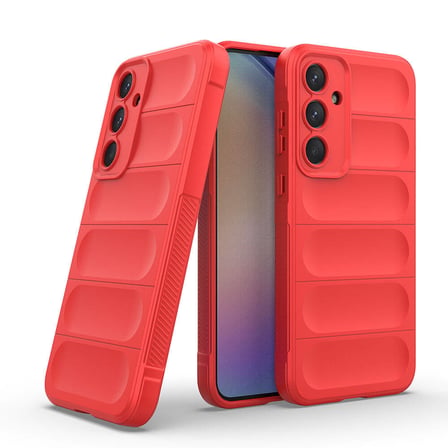 Galaxy A35 Kılıf Kamera Korumalı Esnek Silikon Parmak Şeritli Alan Tech