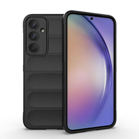 Samsung Galaxy A35 Kılıf Esnek TPU Oyuklu Arka Yüzey Tasarımlı Etnik Silikon Kapak