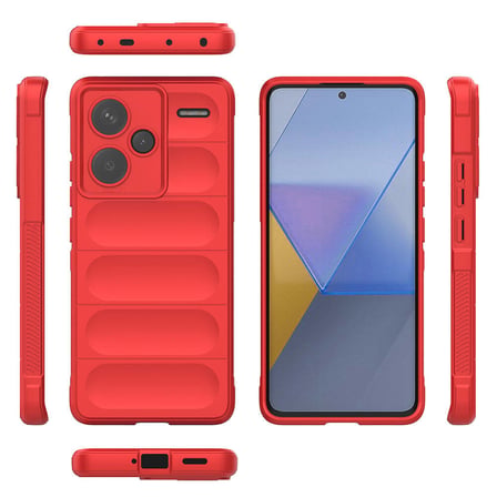Xiaomi Redmi Note 13 Pro Plus 5G Kılıf Kamera Korumalı Esnek Silikon Parmak Şeritli Novatech