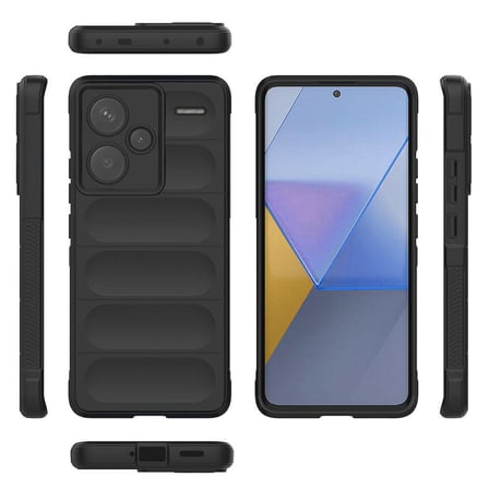 Xiaomi Redmi Note 13 Pro Plus 5G Kılıf Kamera Korumalı Esnek Silikon Parmak Şeritli Novatech