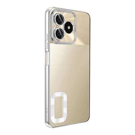Realme C53 Kılıf Köşeleri Renkli Şeffaf Kamera Korumalı Silikon Luxury Kapak