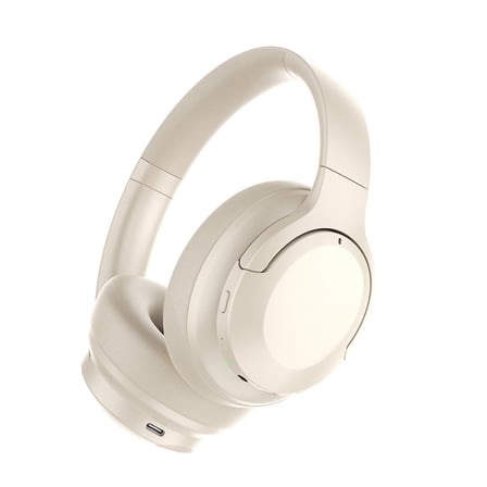 Maks Technology LP-HD002 Ayarlanabilir ANC Aktif Gürültü Önleyicili Kulak Üstü Bluetooth Kulaklık - Krem