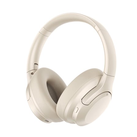 Maks Technology LP-HD002 Ayarlanabilir ANC Aktif Gürültü Önleyicili Kulak Üstü Bluetooth Kulaklık - Krem