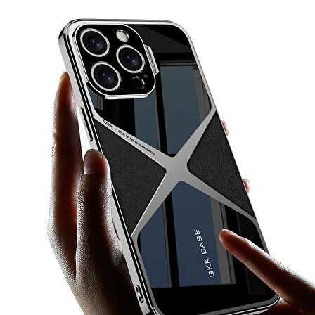 Apple iPhone 14 Pro Kılıf Ultra İnce Kamera Korumalı PC + Deri Arka Yüzey Zore X-Pro Kapak-Siyah