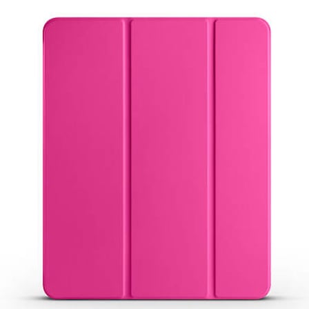 Lexroo iPad Pro 13 2024 Smart Cover Kalem Bölmeli Standlı 1-1 Kılıf - Pembe Koyu