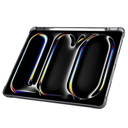 iPad Air 13 2025 M3 Kılıf ​ARTH Tri Folding Kalem Bölmeli Standlı Kılıf - Koyu Yeşil