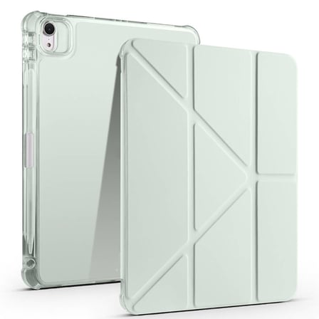 iPad Air 11 2025 M3 Kılıf ​NRTK Tri Folding Kalem Bölmeli Standlı Kılıf - Açık Yeşil