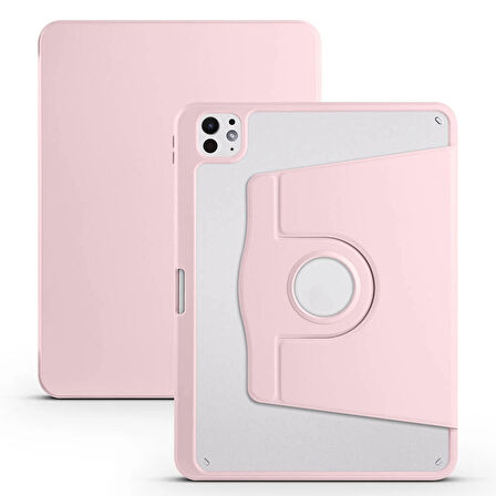 Apple iPad Pro 11 2024 Kılıf Zore Termik Kalem Bölmeli Dönebilen Standlı Kılıf