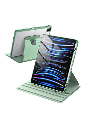 iPad Pro 11 inç 2025 M5 Çipli 360 Derece Dönebilen Standlı Pino iPad Tablet Kılıfı