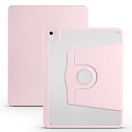 Apple iPad Air 13 2024 Kılıf Termik Kalem Bölmeli Dönebilen Standlı Kılıf