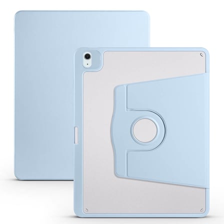 iPad Air 13 2025 M3 Kılıf ​MKST Termik Kalem Bölmeli Dönebilen Standlı Kılıf - Koyu Yeşil