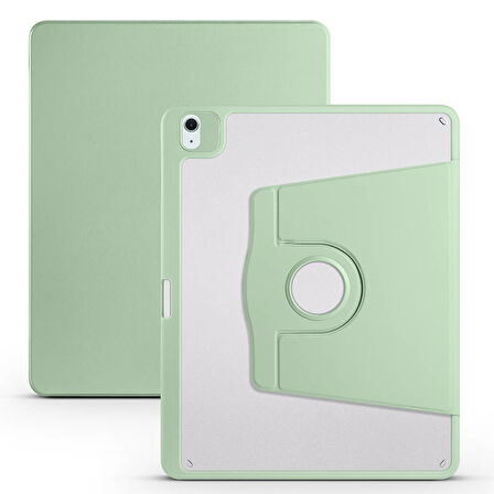 Apple iPad Air 13 2024 Kılıf Termik Kalem Bölmeli Dönebilen Standlı Kılıf
