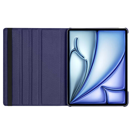 iPad Air 13 2025 M3 ​BLT Dönebilen Standlı Kılıf - Lacivert