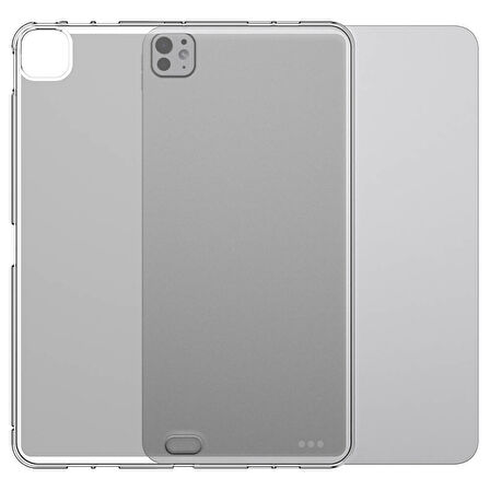 iPad Pro 11 2024 Kılıf ​İNC Tablet Süper Silikon Kapak - Şeffaf