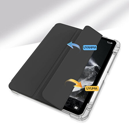 iPad Air 11 2025 M3 Kılıf Magnetik Ayrılabilen Airbagli ​ALT Sliding Tablet Kılıfı - Mavi Açık
