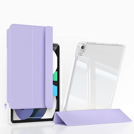 ​iPad Air 13 2024 Kılıf Magnetik Ayrılabilen AiHTTgli Uyumlu ​İNC Sliding Tablet Kılıfı-Lavender