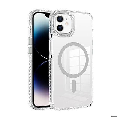 Apple iPhone 11 Kılıf Magsafe Şarj Özellikli Airbagli Takılabilir Askı Aparatlı Nana Kapak