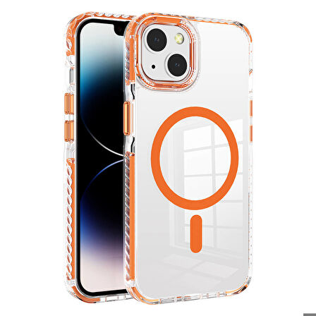 iPhone 14 Kılıf Magsafe Şarj Özellikli Airbagli Takılabilir Askı Aparatlı Nana Kapak