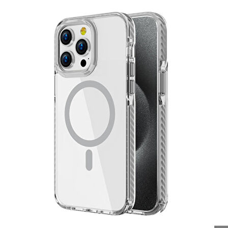 Apple iPhone 15 Pro Max Kılıf Magsafe Şarj Özellikli Airbagli Takılabilir Askı Aparatlı Nana Kapak