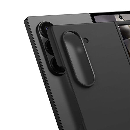 Galaxy Z Fold 6 Kılıf Zore Sert Kıpta Kapak-Siyah