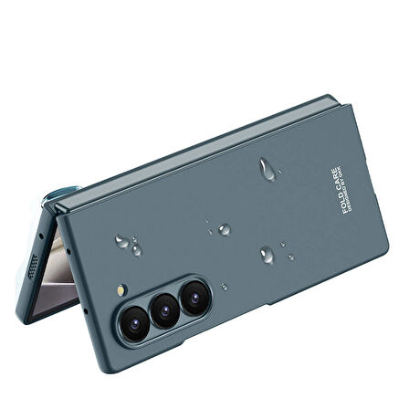 Galaxy Z Fold 6 Kılıf Zore Sert Kıpta Kapak-Mavi